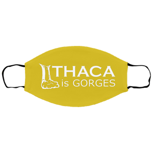 Ithaca Is Gorges - Sm/Med Face Mask (White Graphic)