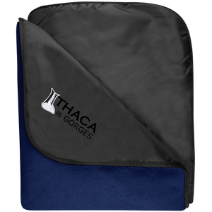 Ithaca Is Gorges Fleece & Poly Travel Blanket (Color Graphic)