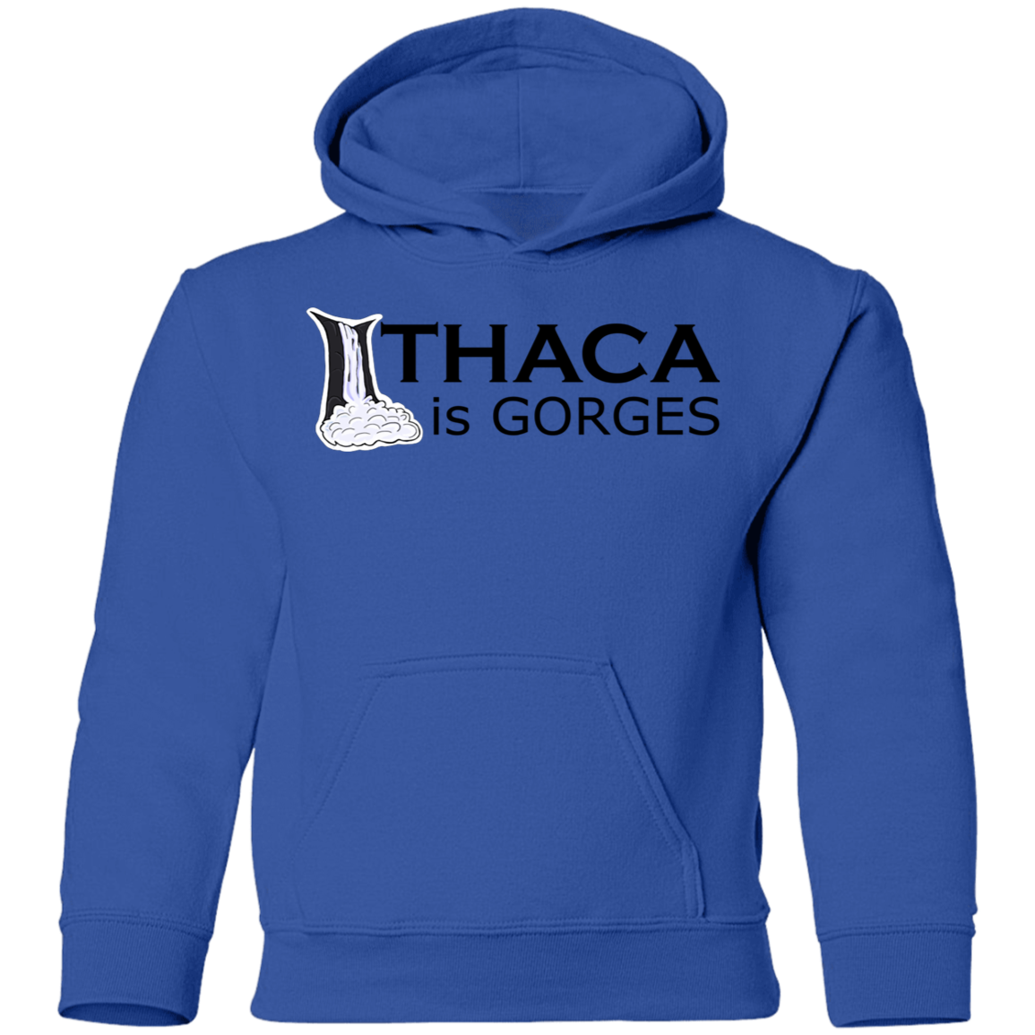 Ithaca is Gorges Youth Pullover Hoodie (Color Graphic)