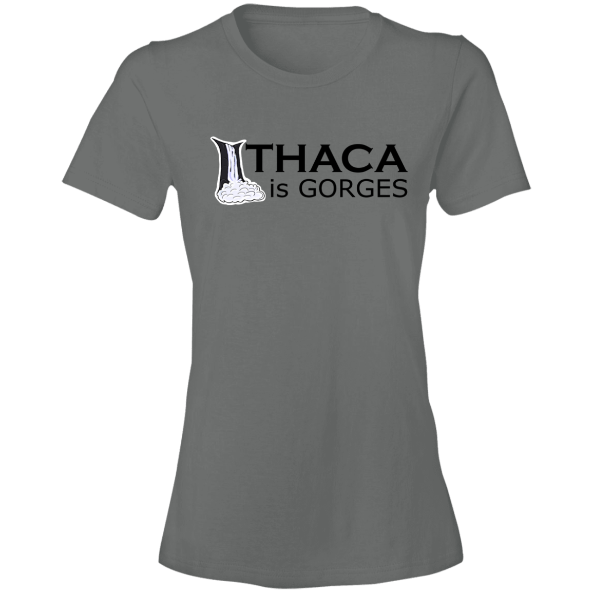 Ithaca is Gorges Lightweight Ladies T-Shirt (Color Graphic)
