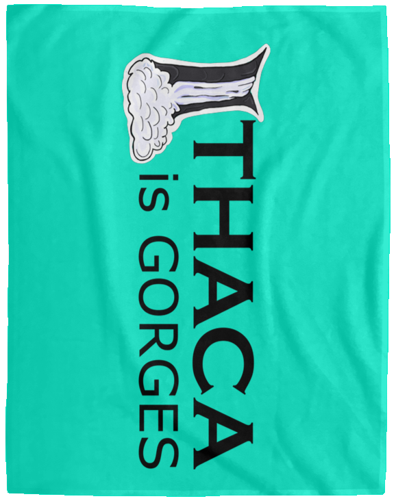 Ithaca Is Gorges Cozy Plush Fleece Blanket - 60x80 (Color Graphic)