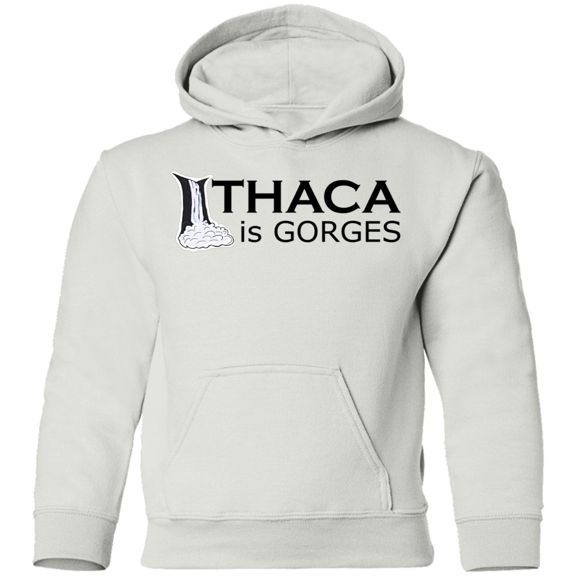 Ithaca is Gorges Youth Pullover Hoodie (Color Graphic)