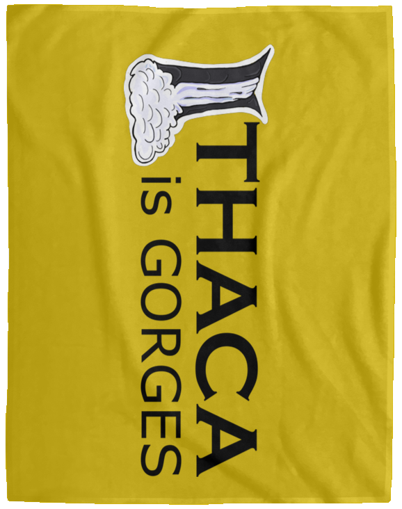 Ithaca Is Gorges Cozy Plush Fleece Blanket - 60x80 (Color Graphic)