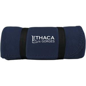 Ithaca is Gorges Regular Fleece Blanket (White Graphic)