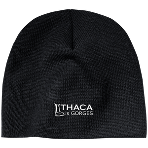 Ithaca Is Gorges Beanie (White Graphic)