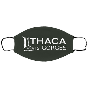 Ithaca Is Gorges - Sm/Med Face Mask (White Graphic)