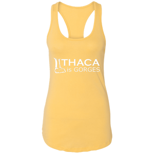 Ithaca Is Gorges Ladies Tank (White Graphic)