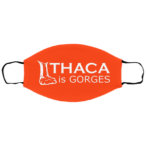 Ithaca Is Gorges - Sm/Med Face Mask (White Graphic)