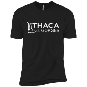 Ithaca is Gorges Youth Cotton T-Shirt (White Graphic)
