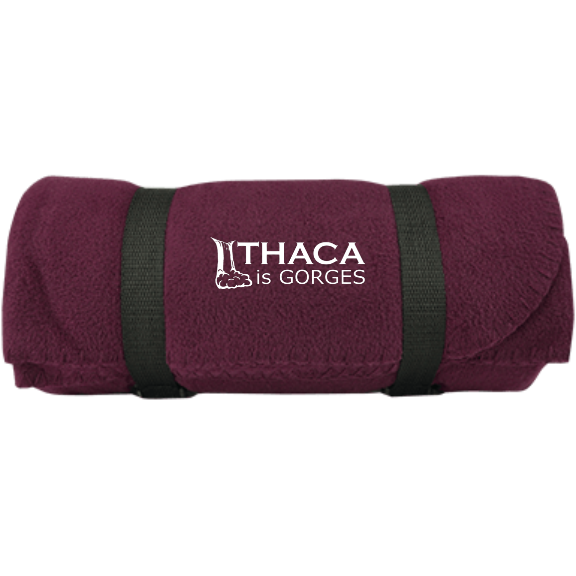Ithaca is Gorges Regular Fleece Blanket (White Graphic)