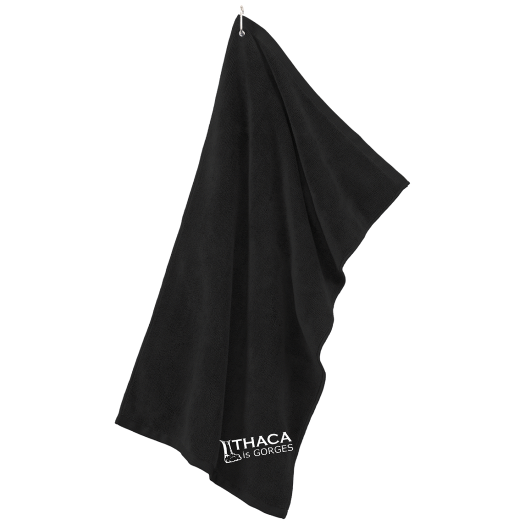 Ithaca Is Gorges Microfiber Golf Towel (White Graphic)