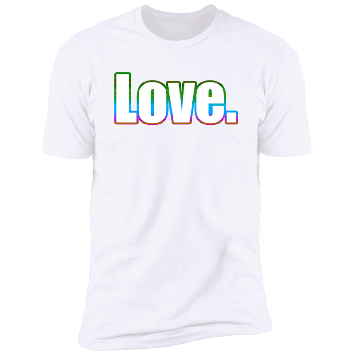 Love Shirt (White Rainbow Graphic)