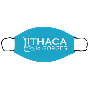 Ithaca Is Gorges - Sm/Med Face Mask (White Graphic)