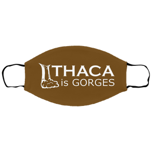 Ithaca Is Gorges - Sm/Med Face Mask (White Graphic)