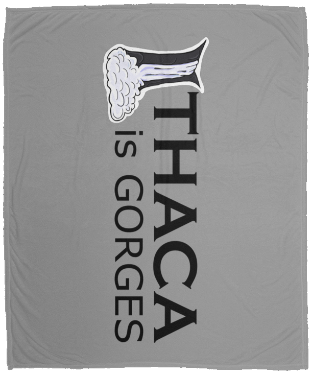Ithaca Is Gorges Cozy Plush Fleece Blanket - 50x60 (Color Graphic)